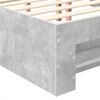 vidaXL Ramka ł&oacute;żka Betonowy szary 200 x 200 cm Materiał drewnopochodny