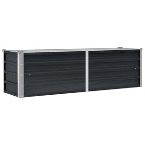 vidaXL Podwyższona donica, antracyt, 160x40x45 cm, galwanizowana stal