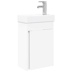 vidaXL Jednostka toaletowa z kranem Biały 40,5 x 22,5 x 62 cm