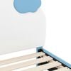 vidaXL Stelaż łóżka dla malucha z oparciem Niebieski 70 x 140 cm PU