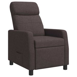 vidaXL Fotel recliner Ciemny brąz tkanina