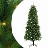 vidaXL Choinka z 300 diodami LED z podstawą Zielony 240 cm PE