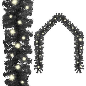 vidaXL Girlanda świąteczna z lampkami LED, 10 m, czarna