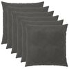 vidaXL Poszewka na poduszkę 6 pcs HEERLEN ciemnoszary 55 x 55 cm Welur