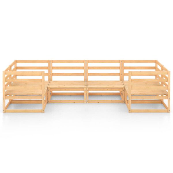 vidaXL 6-cz. zestaw mebli ogrodowych, lite drewno sosnowe