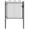 vidaXL Brama ogrodzeniowa DRONTEN 100 x 100 cm Metal Czarny Zamykane