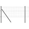 vidaXL Euro Fence Ground Fix 10 x 0,6 m Stal pokryta PVC Szary Siatka