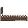 vidaXL Ramka ł&oacute;żka Brązowy dąb 100 x 200 cm Materiał drewnopochodny