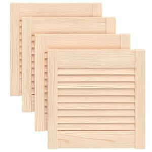vidaXL Drzwi żaluzjowe do szafki, 4 szt., 39,5x39,4 cm, drewno sosnowe