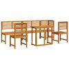 vidaXL Zestaw Bistro Ogrodowego 6 pcs Brązowy Lite Drewno Akacji