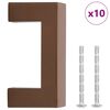vidaXL Uchwyty do szafek, 10 szt., brąz, 64 mm, stal nierdzewna