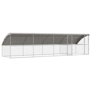 vidaXL Kenel dla Ps&oacute;w 4 szt. Srebrny 8 x 2 x 2 m Stal galwanizowana