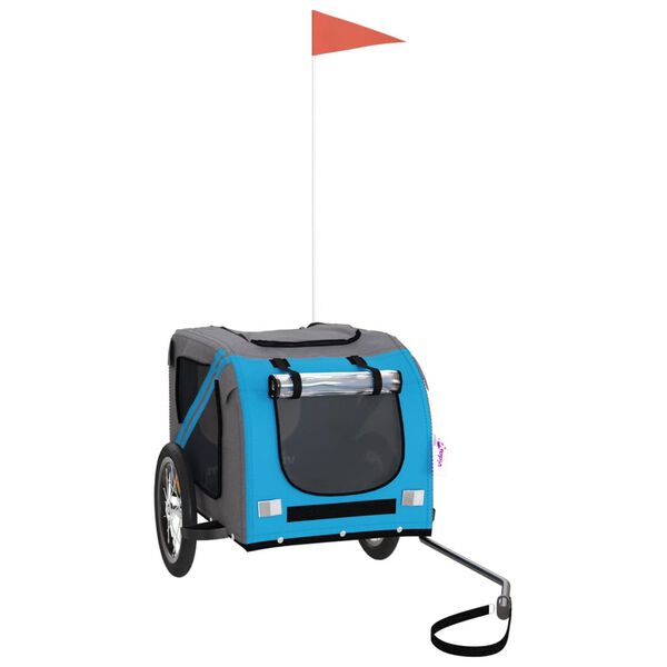 vidaXL Przyczepka rowerowa dla zwierząt, tkanina Oxford i żelazo