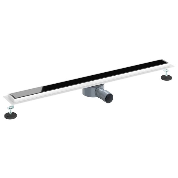 vidaXL Odpływ prysznicowy z szklaną pokrywą i syfonem 360&deg; 90 cm