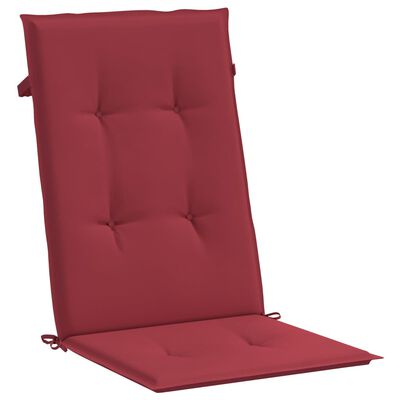 vidaXL Poduszki na krzesła ogrodowe, 2 szt., kolor wina, 120x50x3 cm