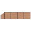 vidaXL Panel ogrodzeniowy 5 pcs WPC i aluminium brązowy