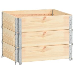 vidaXL Nadstawki paletowe, 3 szt., 60x80 cm, lite drewno sosnowe