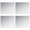 vidaXL Stopień 4 szt. 60 x 50 cm Srebrny Aluminium Prostokątny