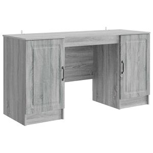 vidaXL Biurko Szary Sonoma 142,5 x 50 x 75 cm Drewno inżynieryjne