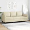 vidaXL 3-osobowa sofa, kremowa, 180 cm, sztuczna sk&oacute;ra