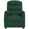 vidaXL Elektryczny fotel rozkładany, ciemnozielony, obity tkaniną