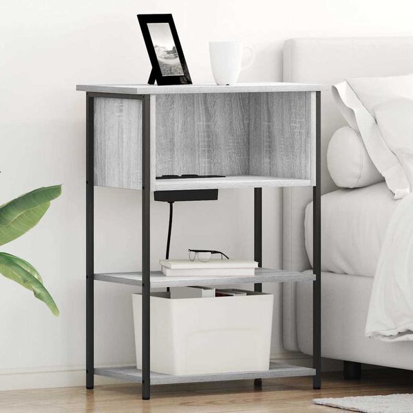 vidaXL Szafka Nocna Szary Sonoma 55 x 31 x 76 cm