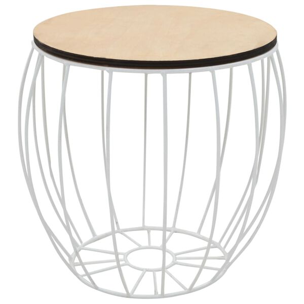 vidaXL Zestaw 3 stolików kawowych ze sklejki topolowej i żelaza