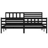 vidaXL Rama ł&oacute;żka, czarna, lite drewno sosnowe, 200 x 200 cm