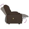 vidaXL Rozkładany fotel masujący z uchwytem, 2-os., brązowy, ekoskóra