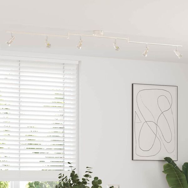 vidaXL Reflektor sufitowy Nikiel 176,5 x 9,5 x 14 cm Stal