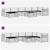 vidaXL Zestawy sof 8 pcs Naturalny Lite Drewno Akacji