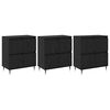vidaXL Szafka do przechowywania 3 pcs Czarny Dąb 60 x 35 x 70 cm