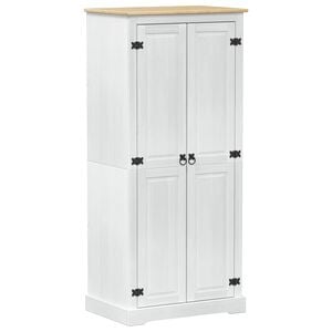 vidaXL Szafy Biały 76 x 50 x 170 cm Lite drewno sosnowe