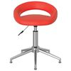 vidaXL Obrotowe krzesła stołowe, 2 szt., czerwone, sztuczna sk&oacute;ra