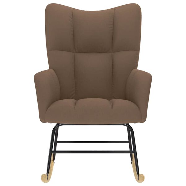 vidaXL Fotel bujany, brązowy, tapicerowany tkaniną