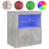 vidaXL Szafka z oświetleniem LED, szarość betonu, 60,5x37x67 cm