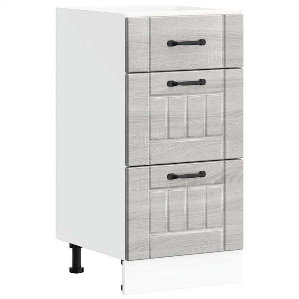 vidaXL Szafka kuchenna dolna &bdquo;Lucca&rdquo; Szara Sonoma Drewno klejone