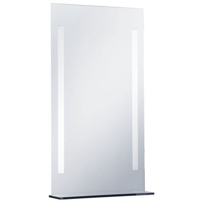 vidaXL Ścienne lustro łazienkowe z LED, z półką, 60 x 100 cm