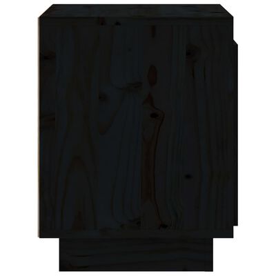 vidaXL Szafki nocne, 2 szt., czarne, 40x30x40 cm, lite drewno sosnowe