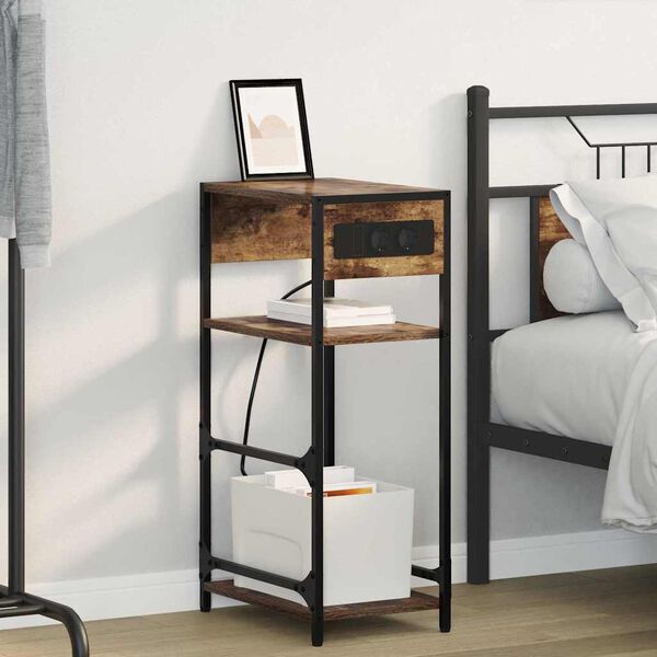 vidaXL Szafka Nocna Dąb wędzony 40 x 27 x 76 cm