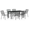 vidaXL Zestaw do jadalni w ogrodzie 7 pcs Antracyt