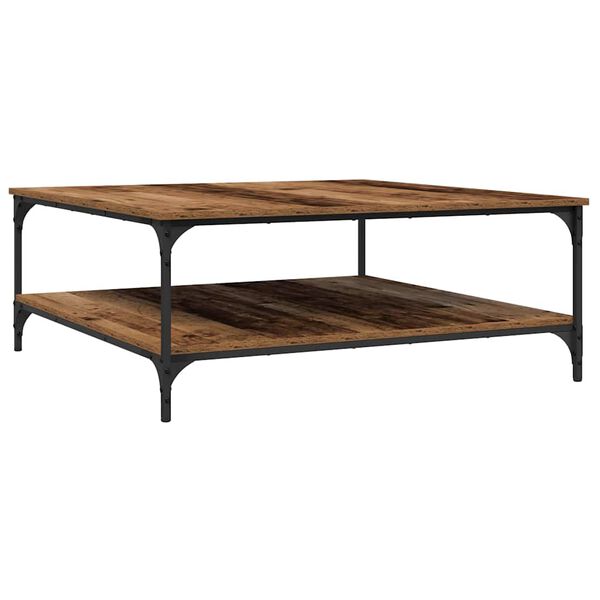 vidaXL Stolik kawowy Stare drewno 100 x 100 x 40 cm