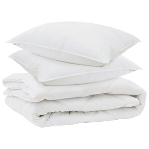 vidaXL Kołdra na każdą porę roku z poduszką 3 pcs Biały Mikrofibra