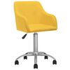 vidaXL Obrotowe krzesła stołowe, 2 szt., ż&oacute;łte, obite tkaniną