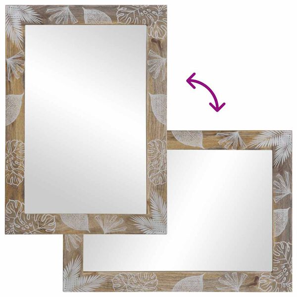 vidaXL Lustro łazienkowe 50x3x70 cm lite drewno mango