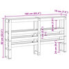 vidaXL Wezgłowie do ł&oacute;żka, z p&oacute;łkami, 160 cm, lite drewno sosnowe