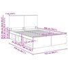 vidaXL Ramka łóżka Stare drewno 150 x 200 cm Lite drewno sosnowe