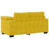 vidaXL Sofa dwuosobowa, ż&oacute;łta, 120 cm, aksamit
