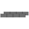 vidaXL Panel ogrodzeniowy 8 pcs WPC i aluminium Szary