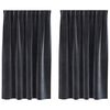 vidaXL Zasłony zaciemniające 2 pcs Ciemnoszary 140 x 140 cm Aksamit